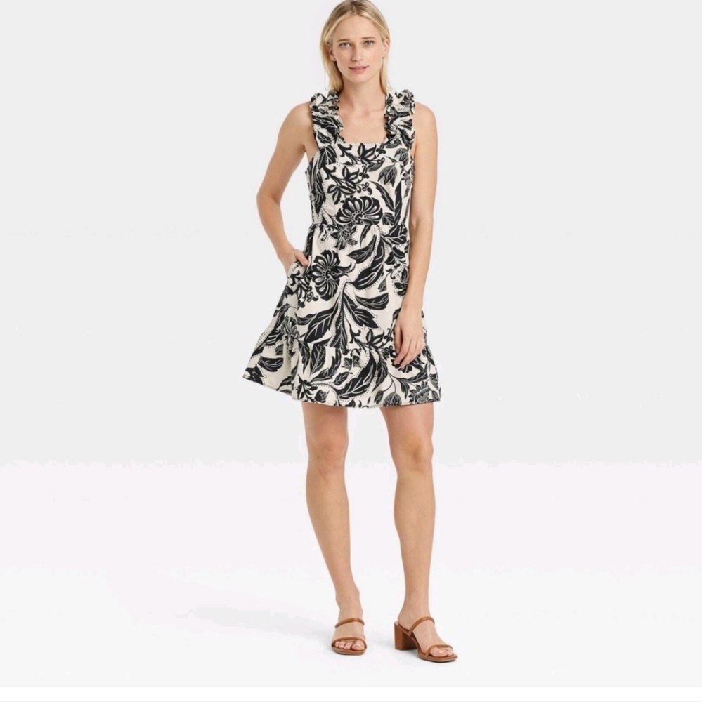 Women's Sleeveless Back Ribbon Dress - Who What Wear XXL